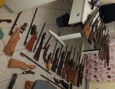 Operação resulta na apreensão de 30 armas de fogo em Umbaúba (Foto: SSP)