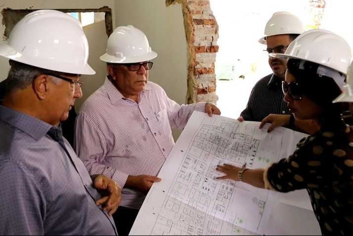 Secretário de Estado da Saúde visita obra de maternidade e prevê conclusão para novembro (Foto: SES/SE)
