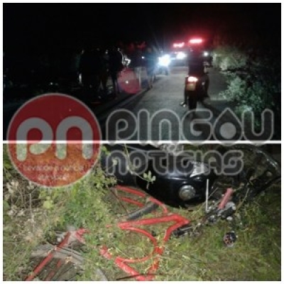 URGENTE: Uma pessoa morre e outras duas ficam feridas após colisão entre moto e bicicleta (Foto: WhatsApp)