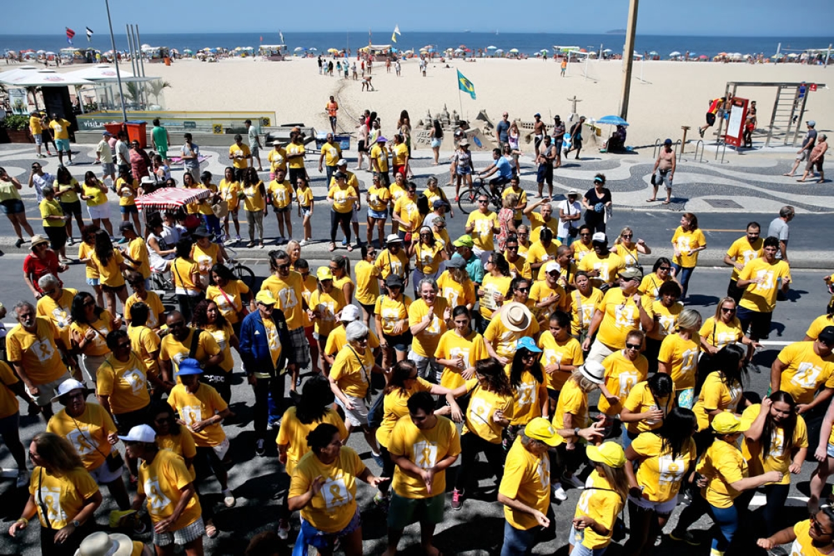 Campanha Setembro Amarelo, no Rio (Foto: Tânia Rego/Agência Brasil)