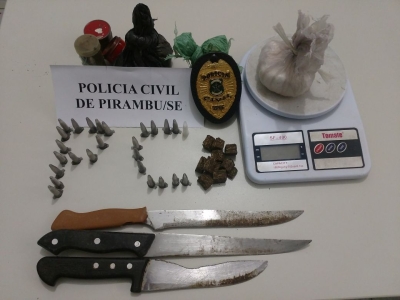 Polícia prende acusado de traficar drogas em Pirambu (Foto: SSP)