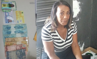 Estelionato: PM prende mulher que tentava sacar dinheiro com documentos falsos em Ribeirópolis (Foto: 3 BPM)