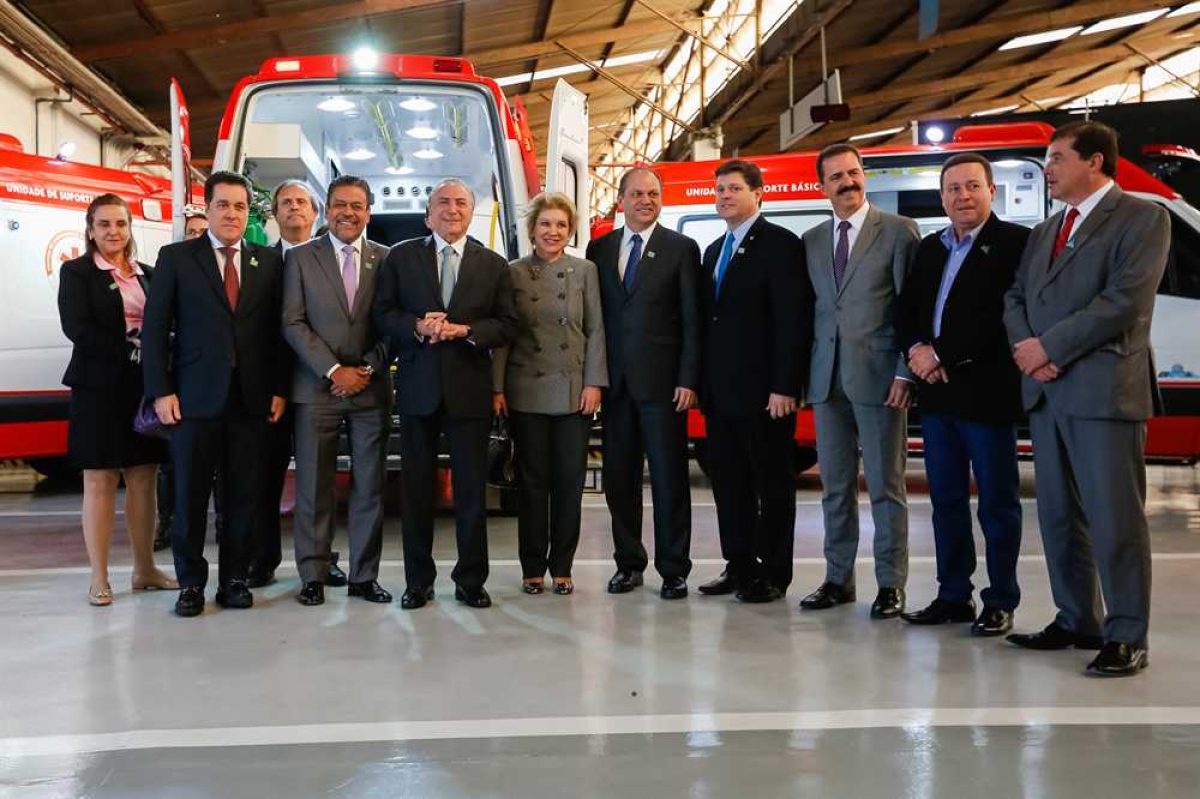Temer participa de Cerimônia de entrega de ambulâncias para renovação da frota do Samu (Foto: Marcos Corrêa/PR)