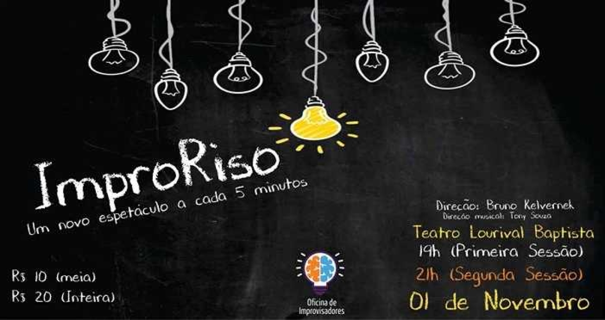 Oficina de Improvisadores traz para Aracaju o espetáculo ImproRiso (Imagem: Divulgação)