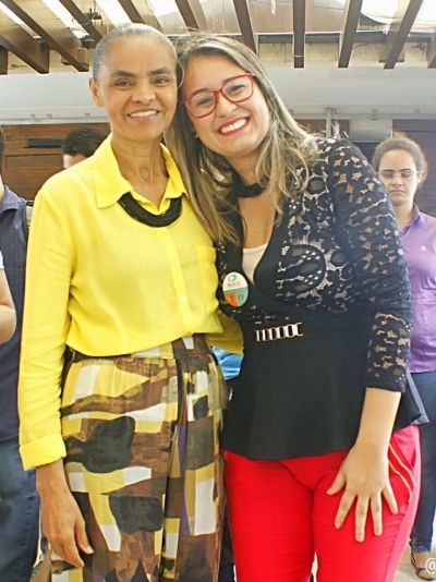 Marina Silva com a vereadora Kitty Lima (Foto: Assessoria Kitty Lima)