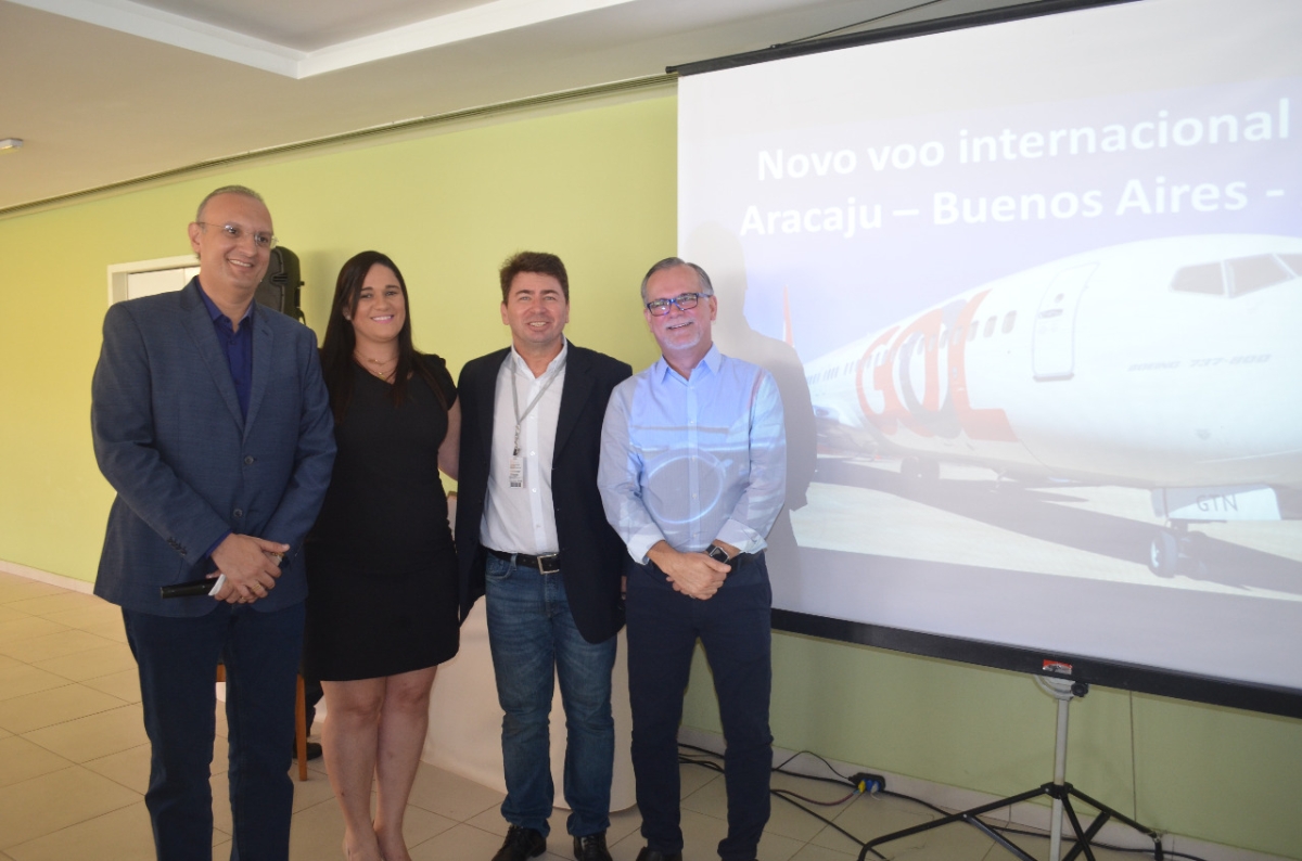 Imprensa e trade conhecem detalhes de voo Aracaju-Buenos Aires (Foto: Setur/SE)