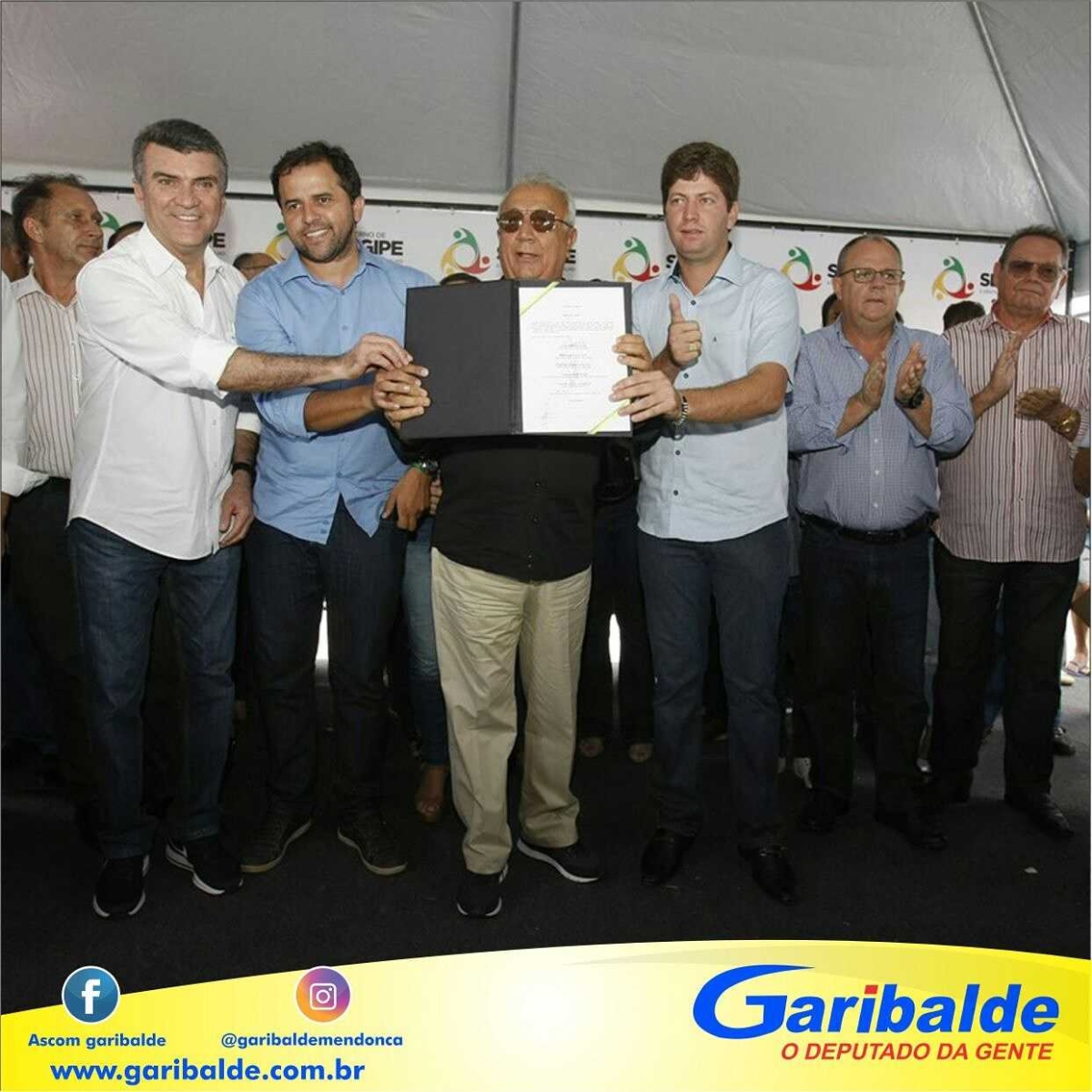 Deputado Garibalde Mendonça participa de ações na cidade de Porto da Folha  (Foto: Assessoria Garibalde Mendonça)