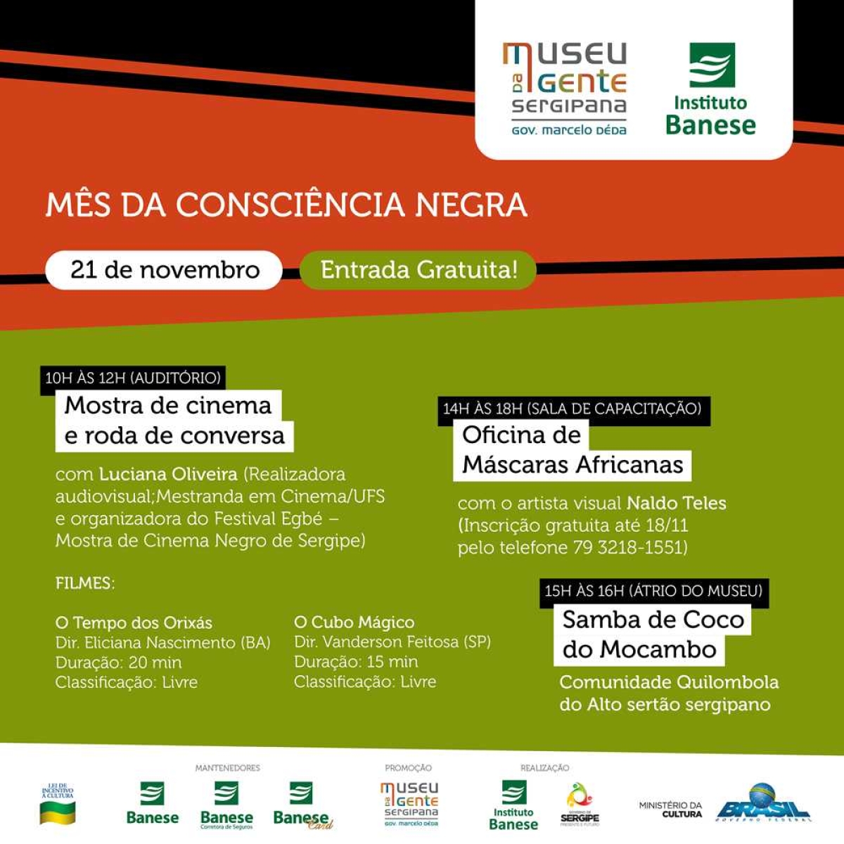 Instituto Banese realiza programação pela consciência negra (Imagem: Divulgação)