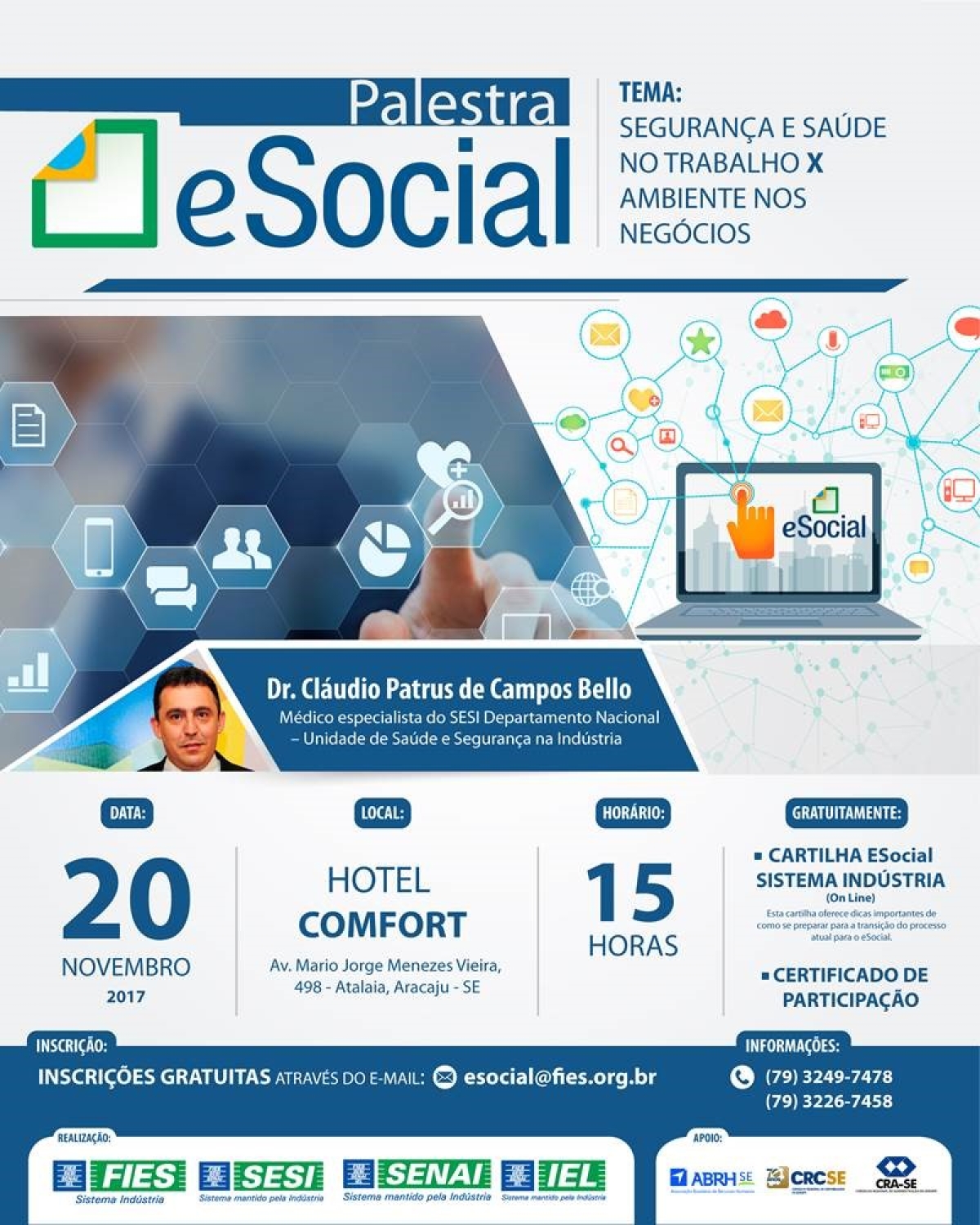 O e-Social é tema de palestra em Aracaju (Imagem: Divulgação)