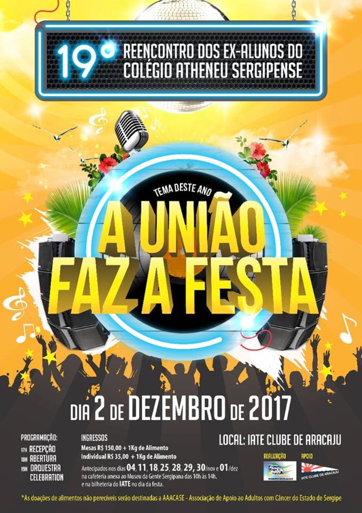 19º Reencontro dos Ex-Alunos do Atheneu Sergipense (Imagem: Divulgação)