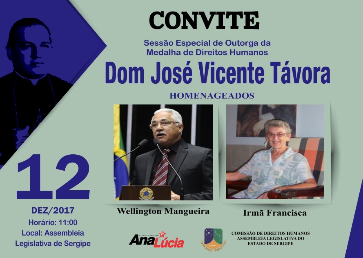 Wellington Mangueira e Irmã Francisca recebem homenagem da Alese (Imagem: Divulgação)