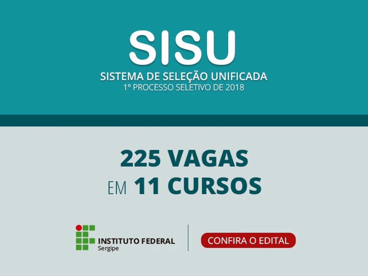 IFS: 225 vagas em 11 cursos de graduação estão sendo ofertadas através do SiSu (Imagem: Divulgação/IFS)