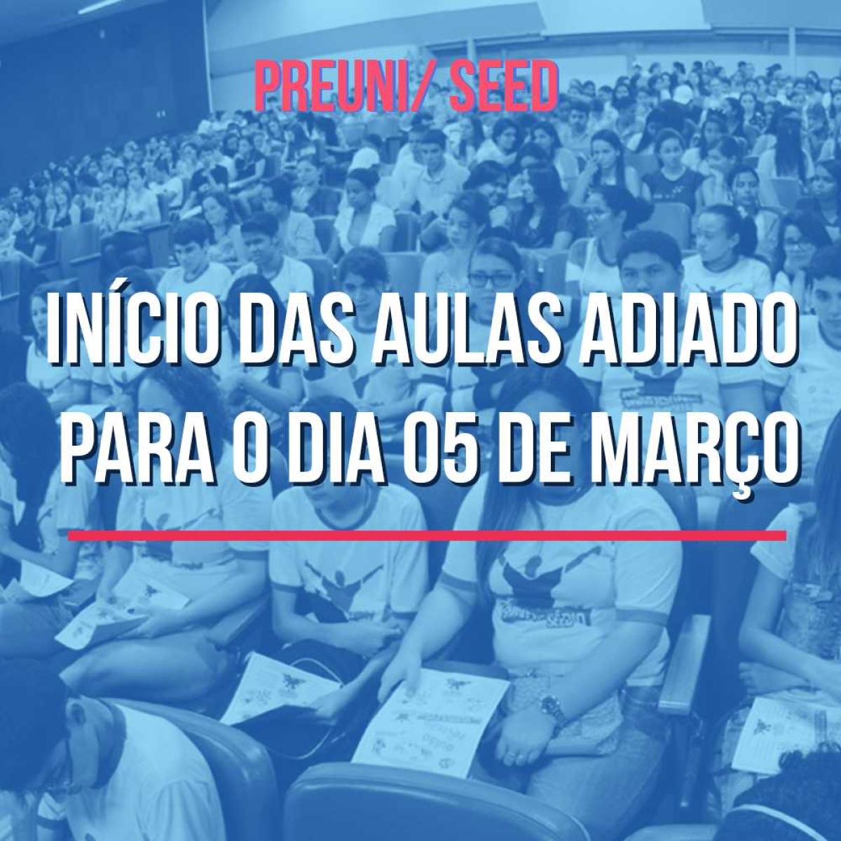 Pré-Universitário Seed 2018 inicia aulas dia 5 de março (Imagem: Divulgação/Seed/SE)