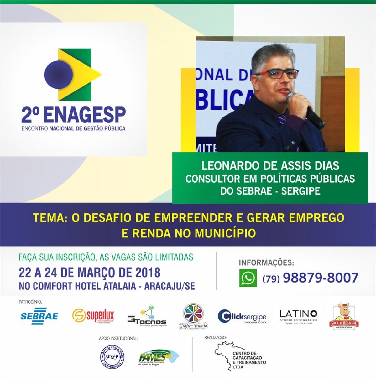 2º Enagesp: Desemprego e o desenvolvimento com pouco dinheiro têm solução nas cidades (Imagem: Divulgação)