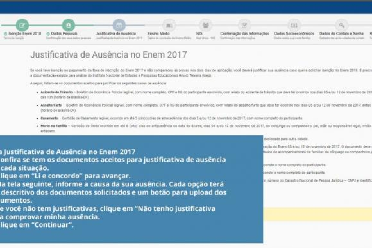 Saiba como pedir isenção da taxa de inscrição do Enem 2018 (Imagem: Reprodução)