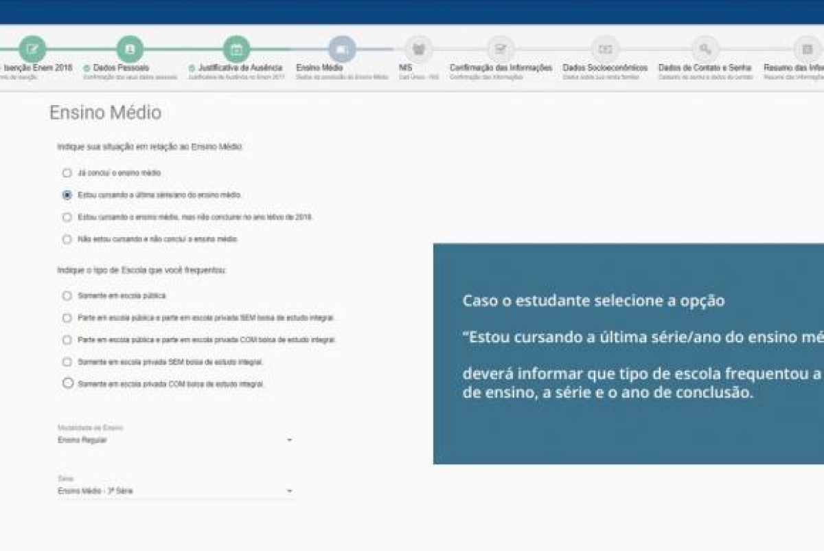 Saiba como pedir isenção da taxa de inscrição do Enem 2018 (Imagem: Reprodução)