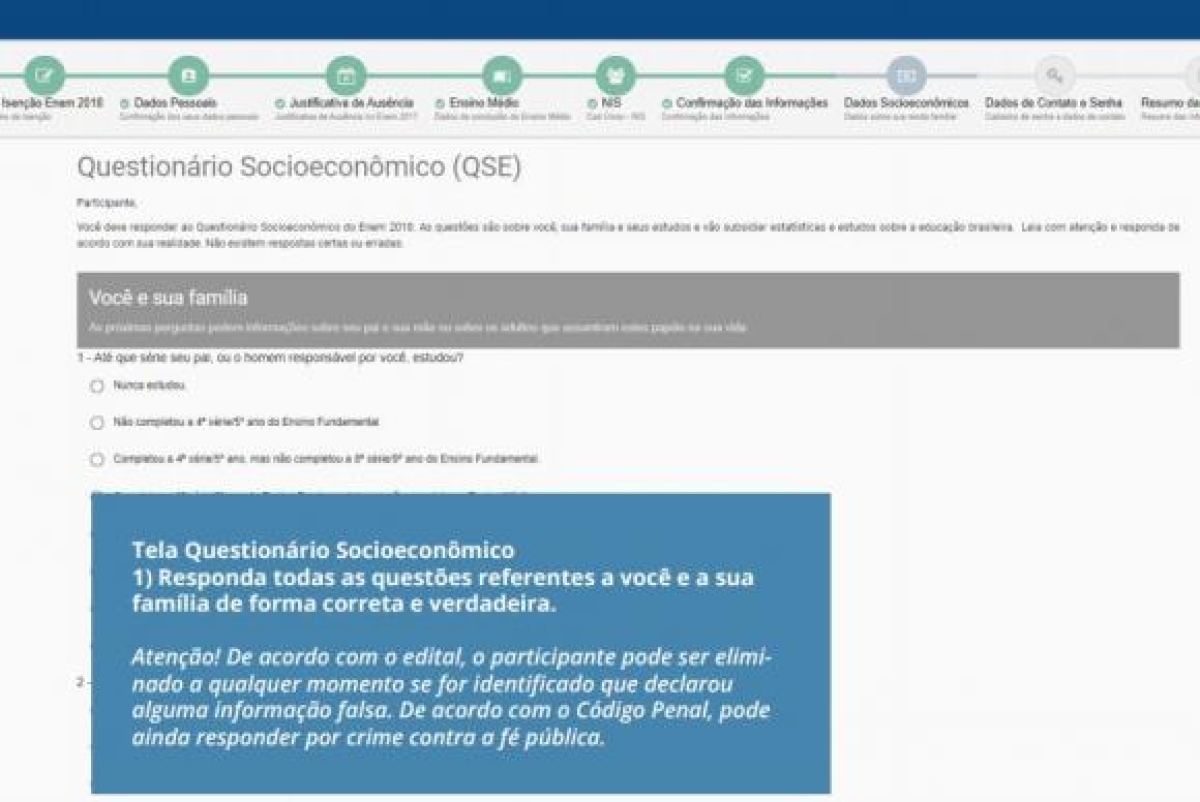 Saiba como pedir isenção da taxa de inscrição do Enem 2018 (Imagem: Reprodução)