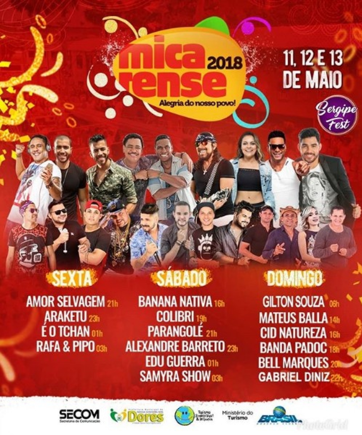 Bell Marques, Gabriel Diniz e Samyra Show são algumas das atrações da Micarense 2018 (Imagem: Divulgação)