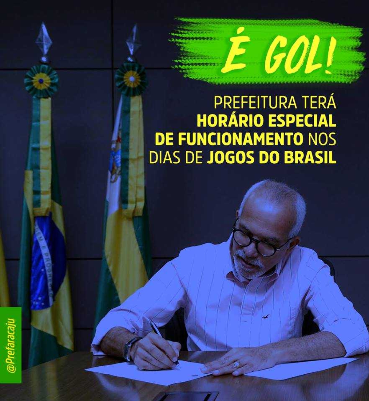 Prefeitura de Aracaju terá horário de funcionamento diferenciado nesta quarta, 27/6 (Imagem: PMA)