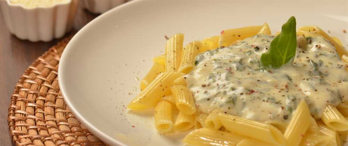 Penne ao Molho Branco de Espinafre (Foto: Divulgação)