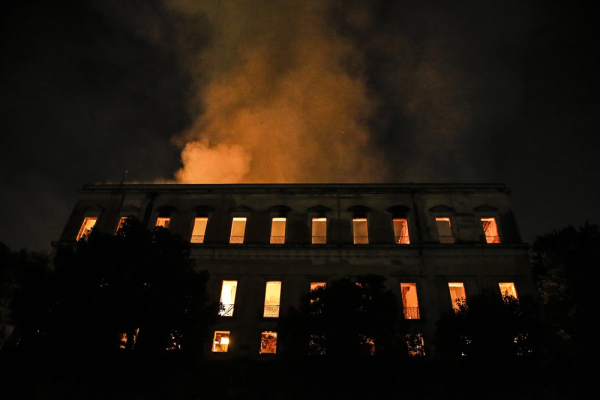 Incêndio destrói Museu Nacional no Rio (Foto: Tânia Rêgo/ Arquivo Agência Brasil)