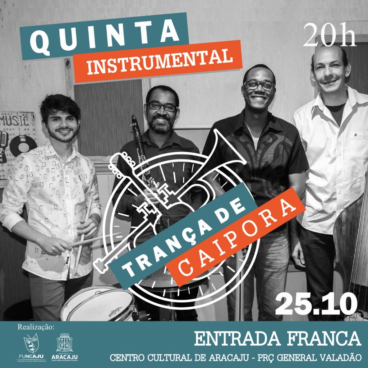 Trança de Caipora realizará primeira apresentação pública em Aracaju no Quinta Instrumental (Imagem: Divulgação/ Funcaju)
