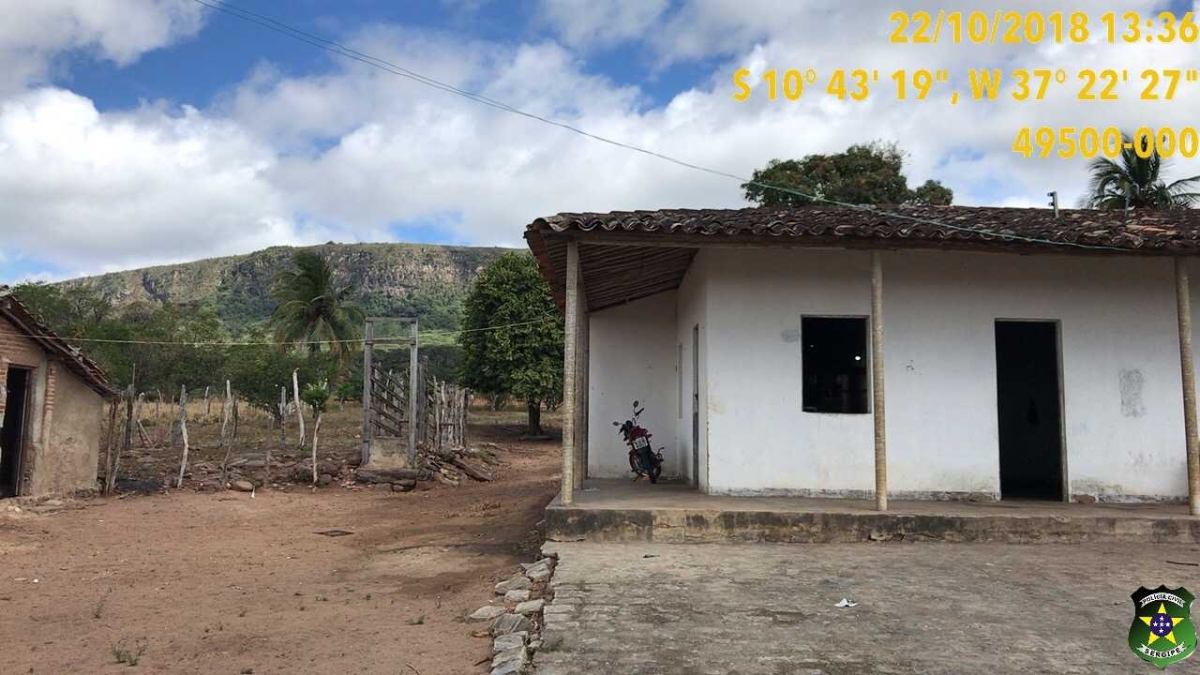 Casa em que foi feita a prisão de �?rica Souza Santos (Foto: SSP/SE)
