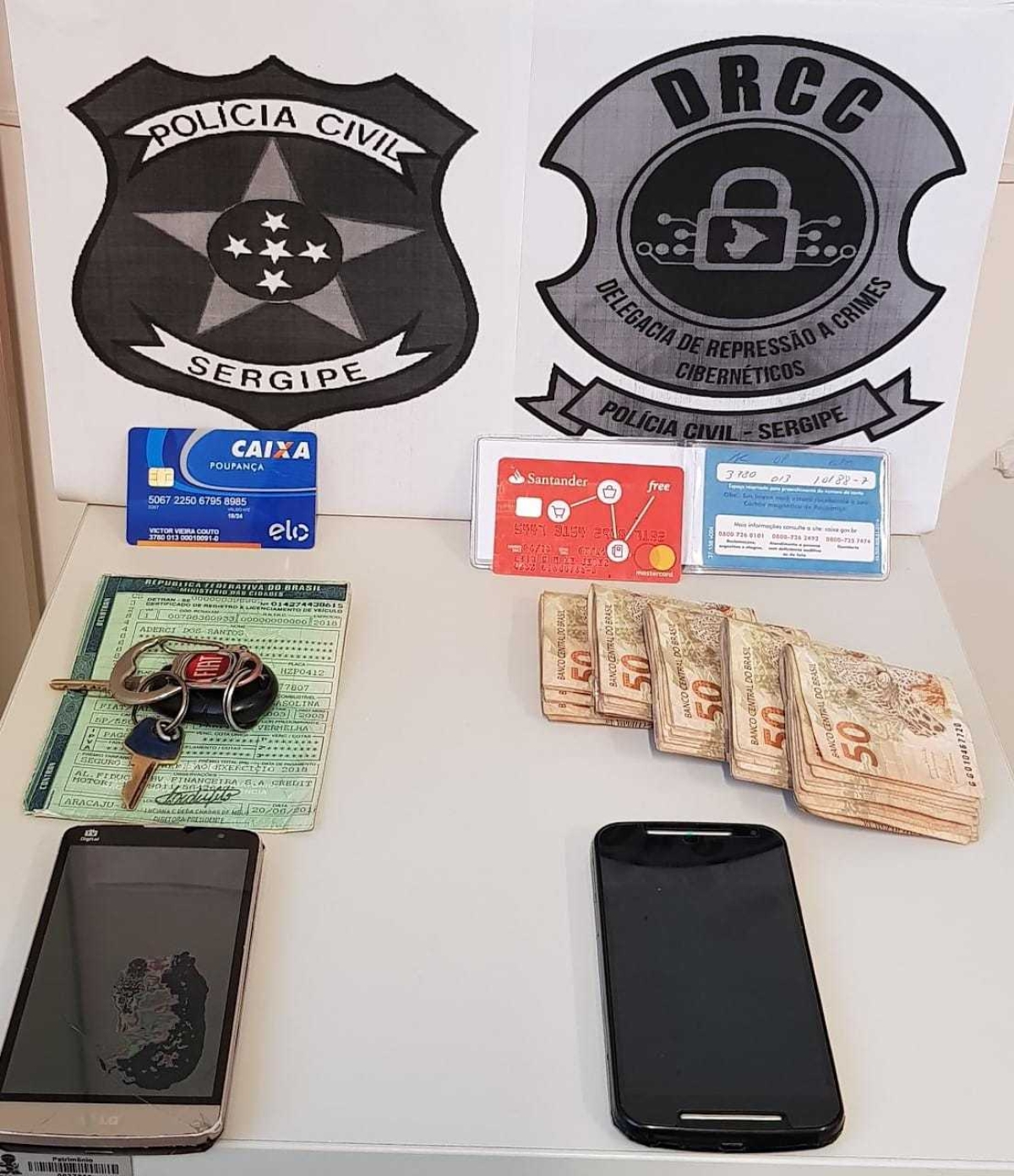 Polícia Civil prende golpistas que atuavam num site de compras e recupera quantia paga por vítima (Foto: SSP/SE)