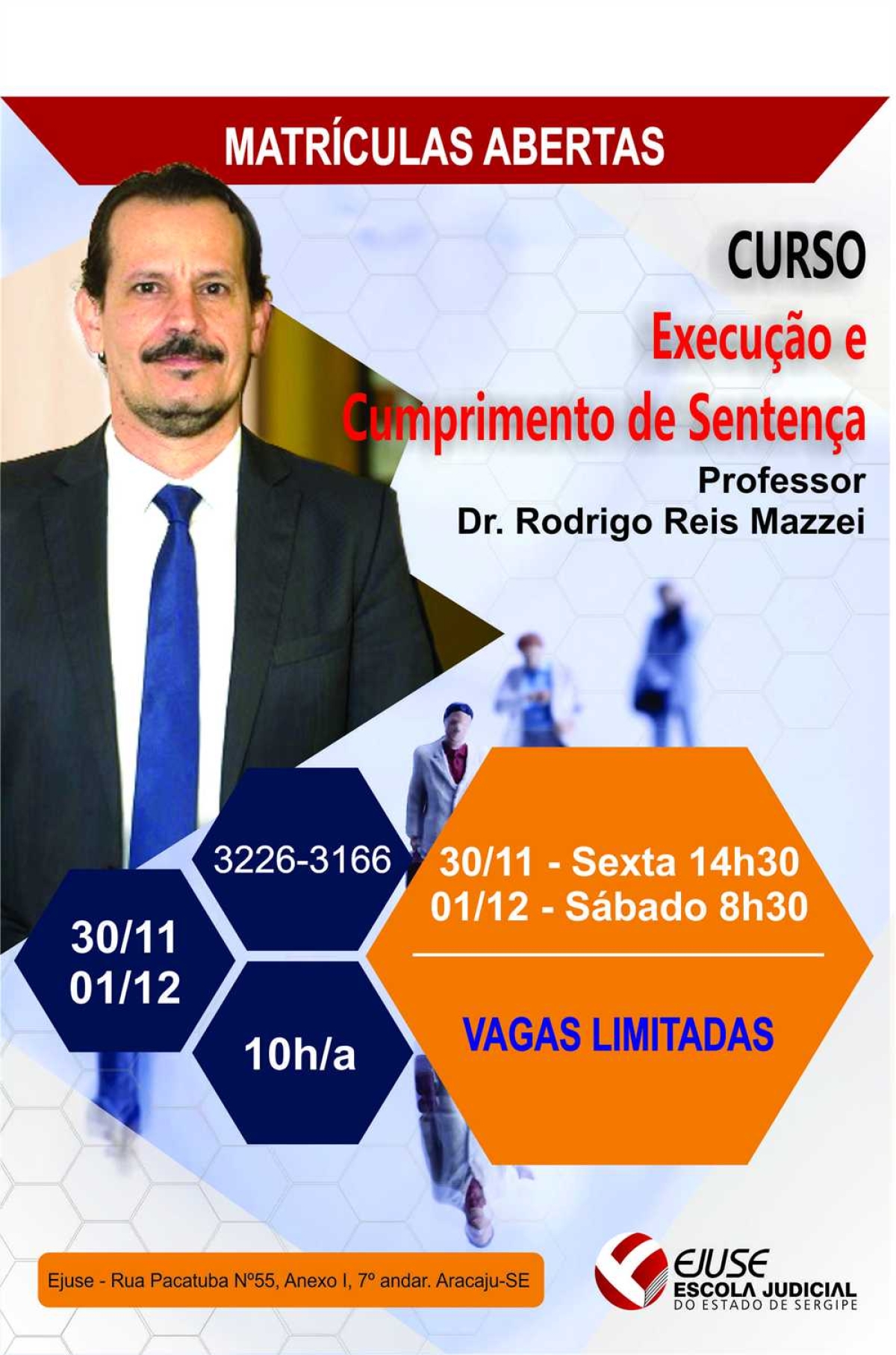 Rodrigo Reis Mazzei ministrará curso sobre Execução e Cumprimento de Sentença na Ejuse (Imagem: Divulgação)