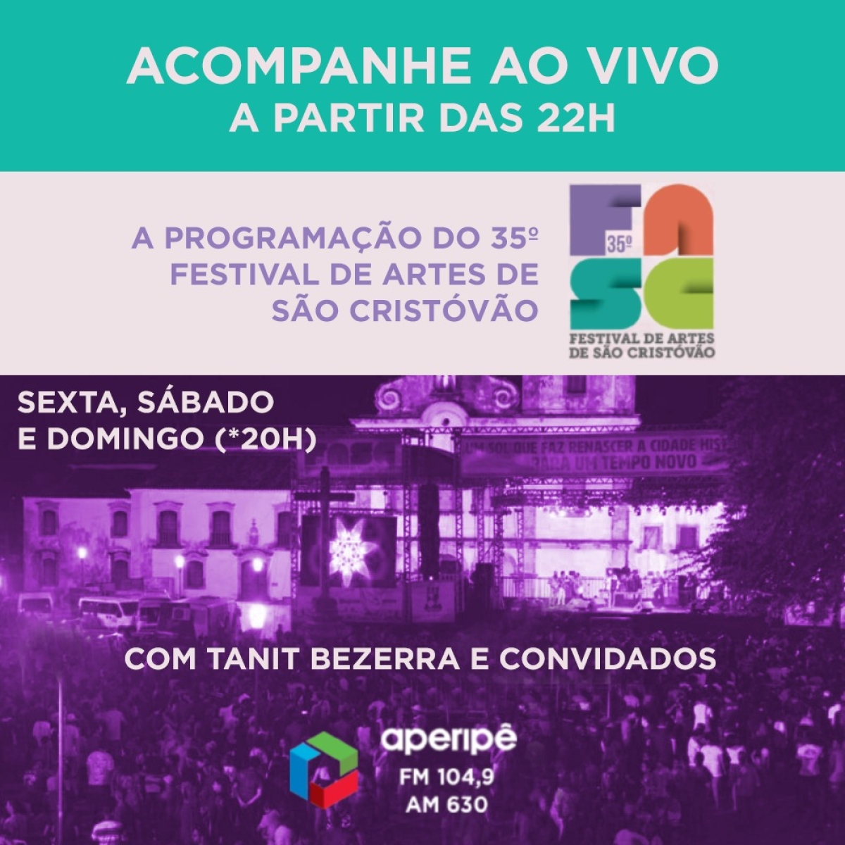 Aperipê transmite FASC 2018 (Imagem: Divulgação)