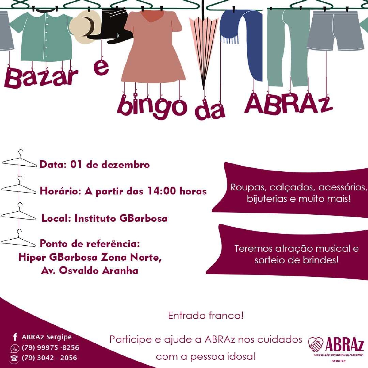 ABRAz Sergipe realizará Bingo e Bazar (Imagem: Divulgação/ ABRAz/SE)