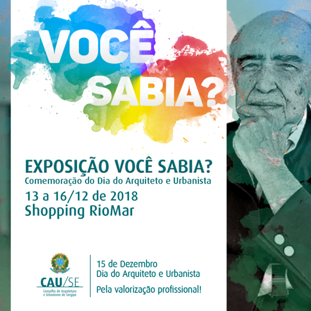 CAU Sergipe lança exposição sobre o Dia do Arquiteto e Urbanista no Shopping RioMar (Imagem: Divulgação)