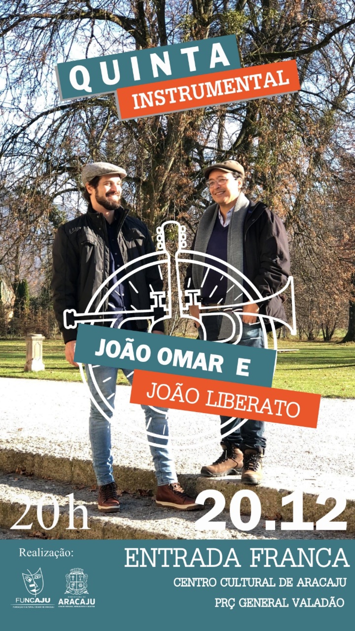 Quinta Instrumental recebe concerto Sertão na Lapa do Mundo de João Liberato e João Omar (Imagem: Divulgação/ Funcaju)
