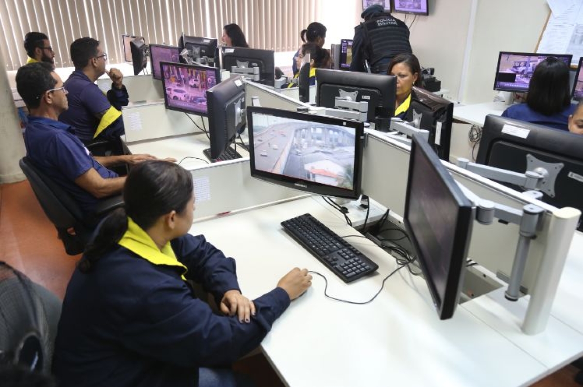Sistema de câmeras da SSP monitora capital e interior do estado (Foto: SSP/SE)