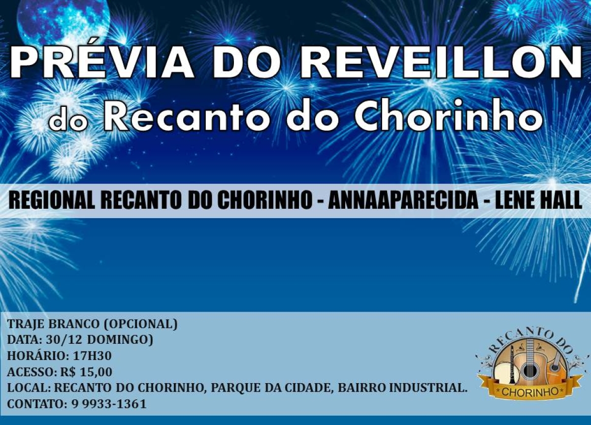 Regional Recanto do Chorinho e Lene Hall agitam a Prévia do Reveillon no Parque da Cidade (Imagem: Divulgação)