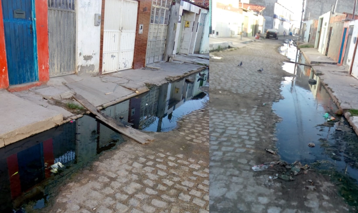 Esgoto a céu aberto tira sossego de moradores na Coroa do Meio  (Foto: Reprodução/ Cedida por Edvaldo Santana)
