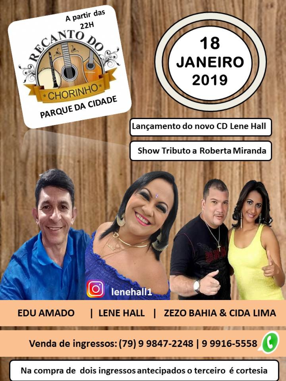 Lene Hall lança CD no Bar e Restaurante Recanto do Chorinho (Imagem: Divulgação)
