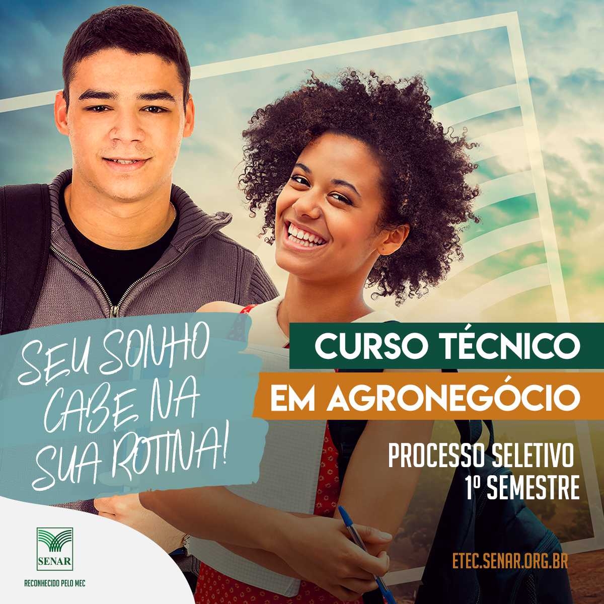Inscrições abertas para o curso técnico em Agronegócio em Sergipe (Imagem: Divulgação/ Senar/SE)