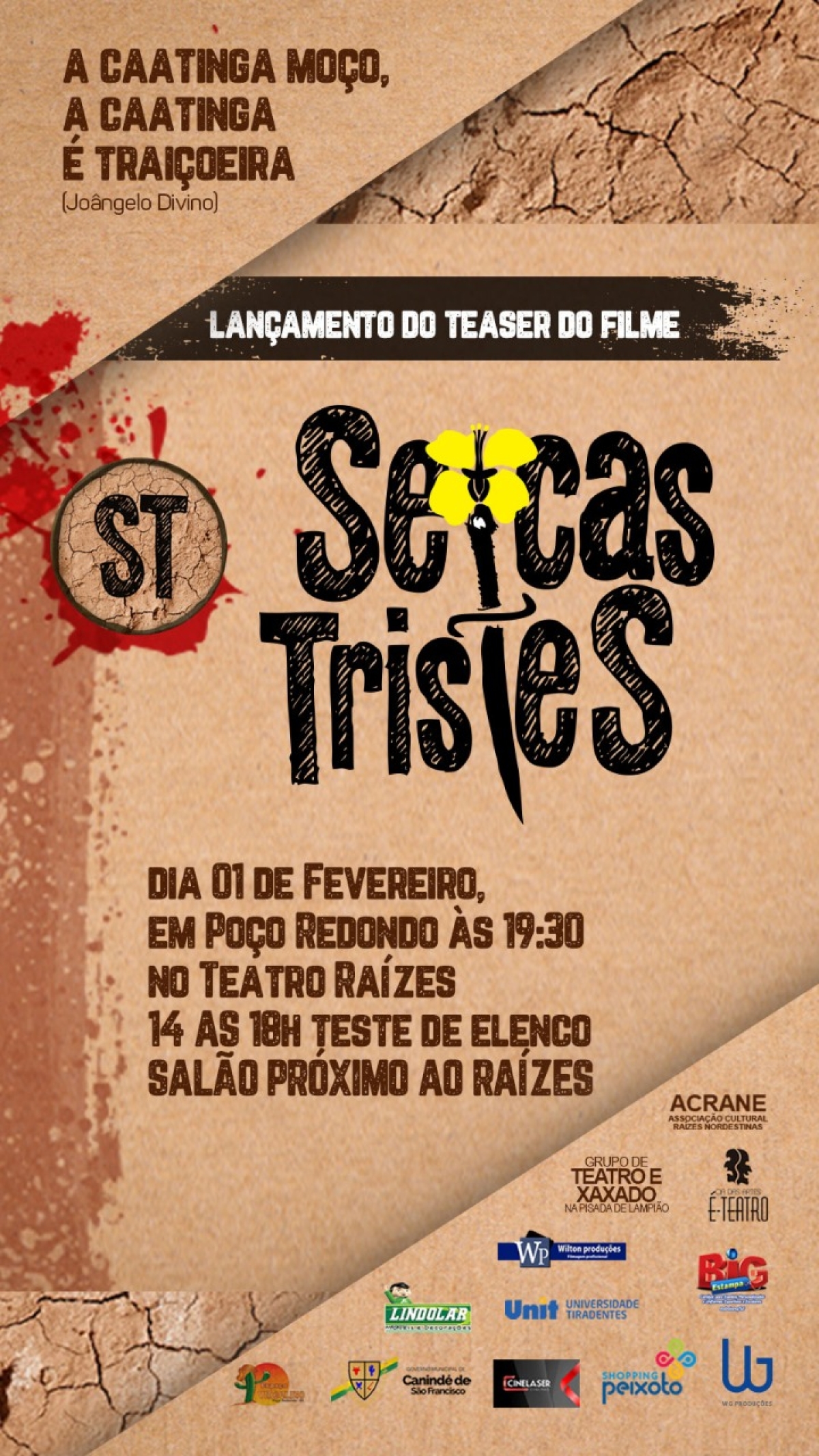 Teaser do filme "Secas Tristes" será lançado em Sergipe (Imagem: Divulgação)