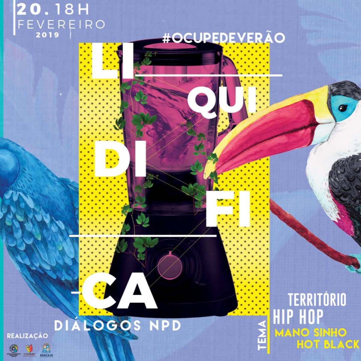 Ocupe de Verão desta quarta-feira dialoga com a música eletrônica e o hip hop (Imagem: Divulgação/ Funcaju)