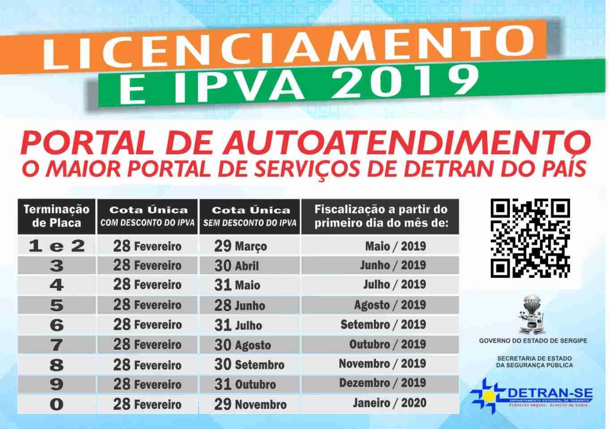 Proprietários de veículos têm até o dia 28/2 para realizar licenciamento com desconto (Foto: Detran/SE)