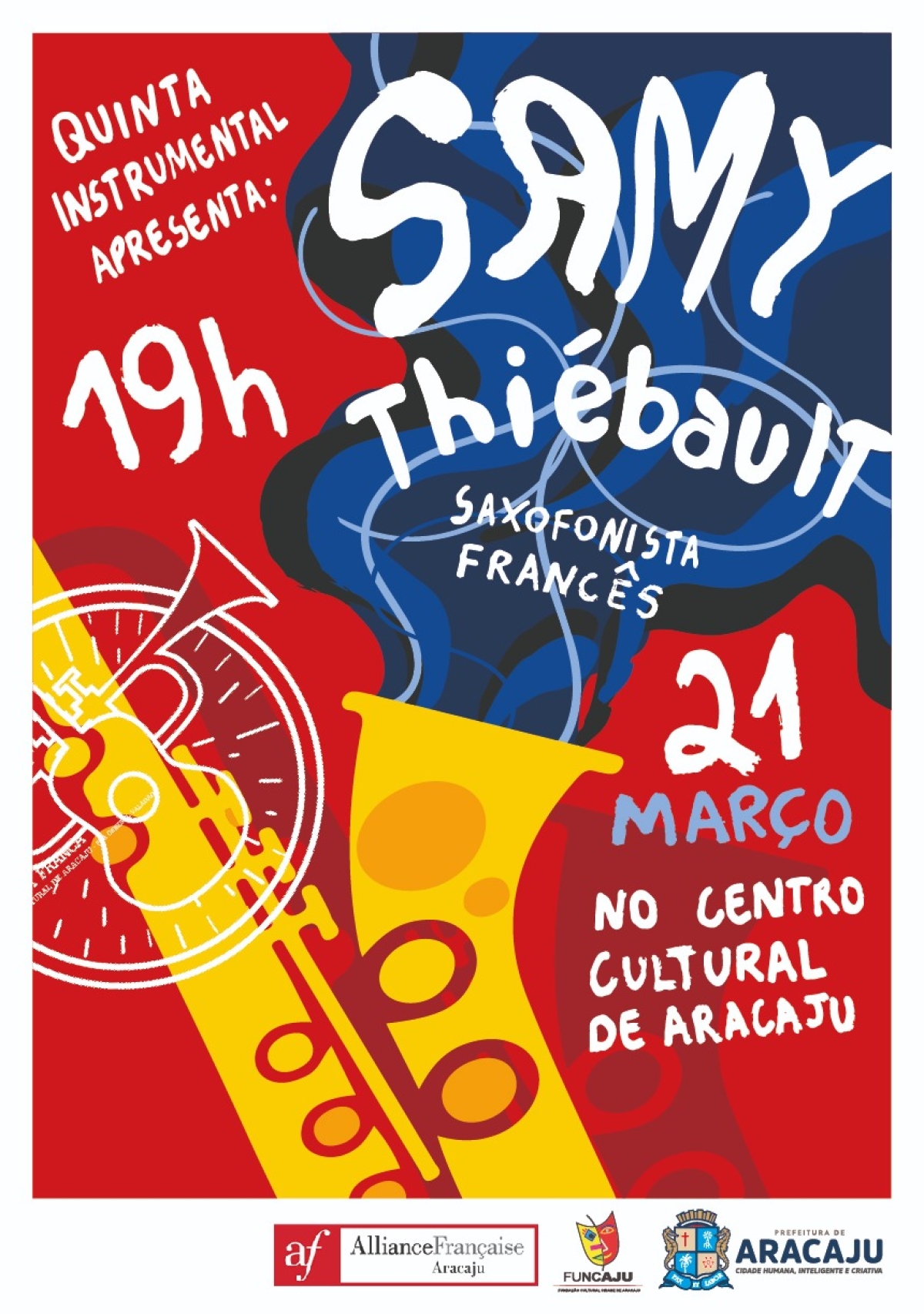 Prefeitura de Aracaju traz saxofonista francês para ministrar workshop e realizar show no Centro Cultural (Imagem : Divulgação/ Funcaju)