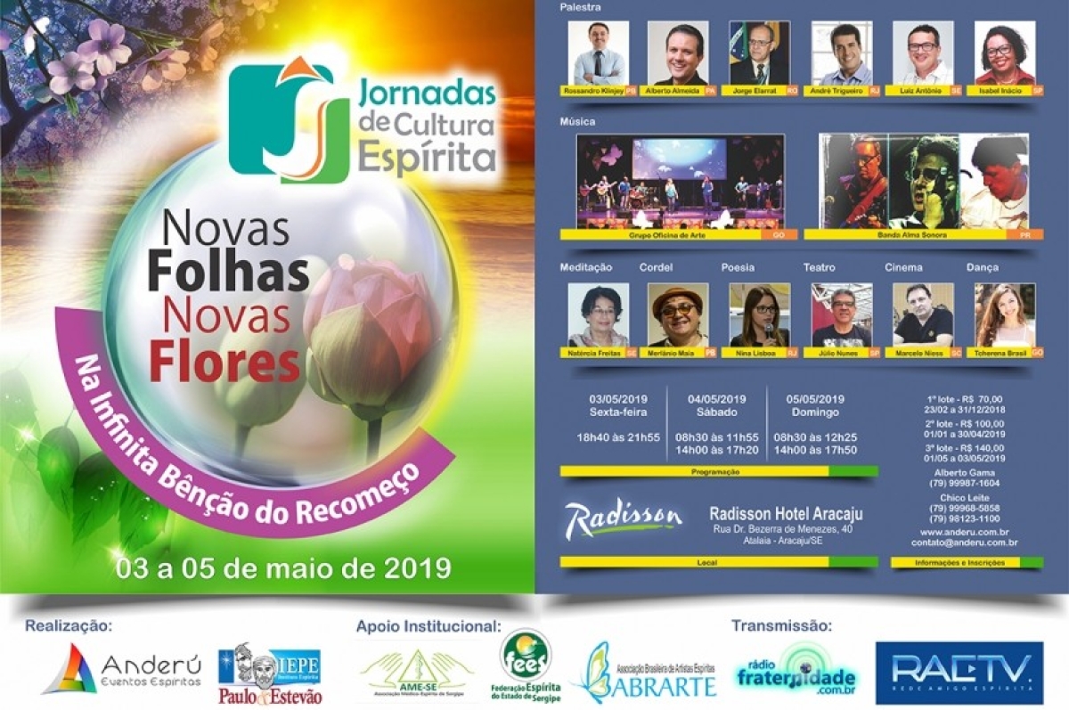Aracaju sedia "Jornadas de Cultura Espírita" (Imagem: Divulgação)