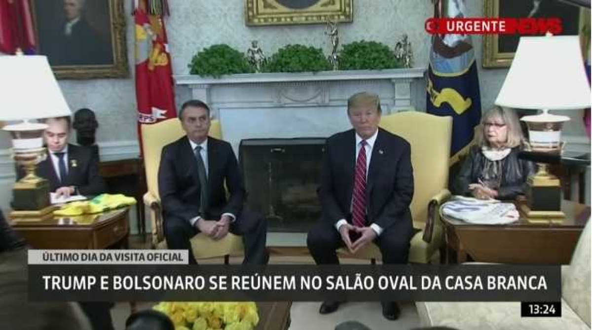 Donald Trump diz que atuará para incluir Brasil na OCDE (Imagem: Reprodução de vídeo/ GloboNews)