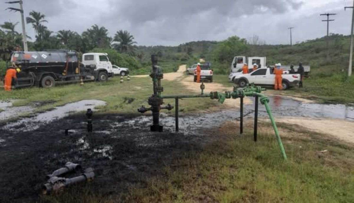 ?leo da Petrobras se expande em campo em função do vazamento (Foto: Adema)