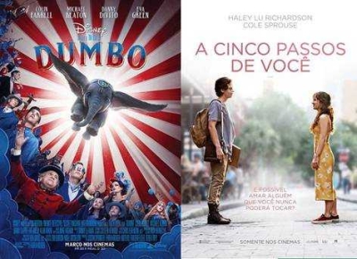 CineMaterna: "Dumbo" ou "A Cinco Passos de Você"? (Imagens: Divulgação)