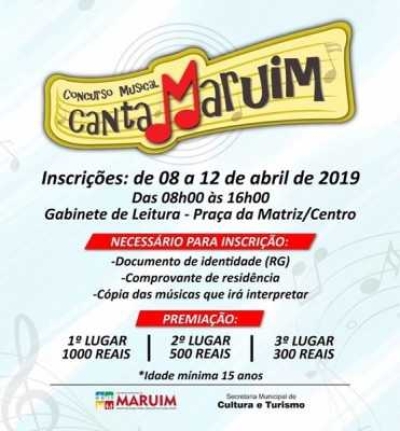 Concurso musical Canta Maruim está com inscrições abertas (Imagem: Divulgação)