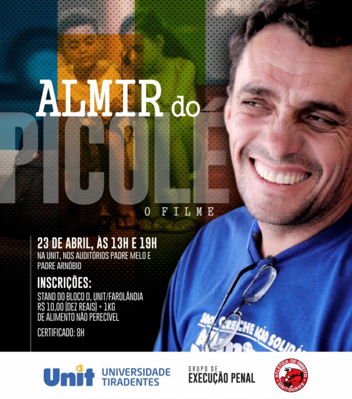 Exibições acontecerão nesta terça-feira, 23, às 13h e 19h. Ingresso custa R$10 + alimento não perecível (Imagem: Divulgação)