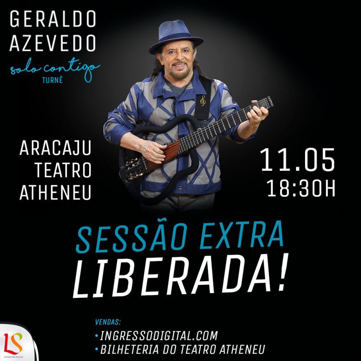 Com ingressos esgotados, show de Geraldo Azevedo terá sessão extra em Aracaju (Imagem: Divulgação)