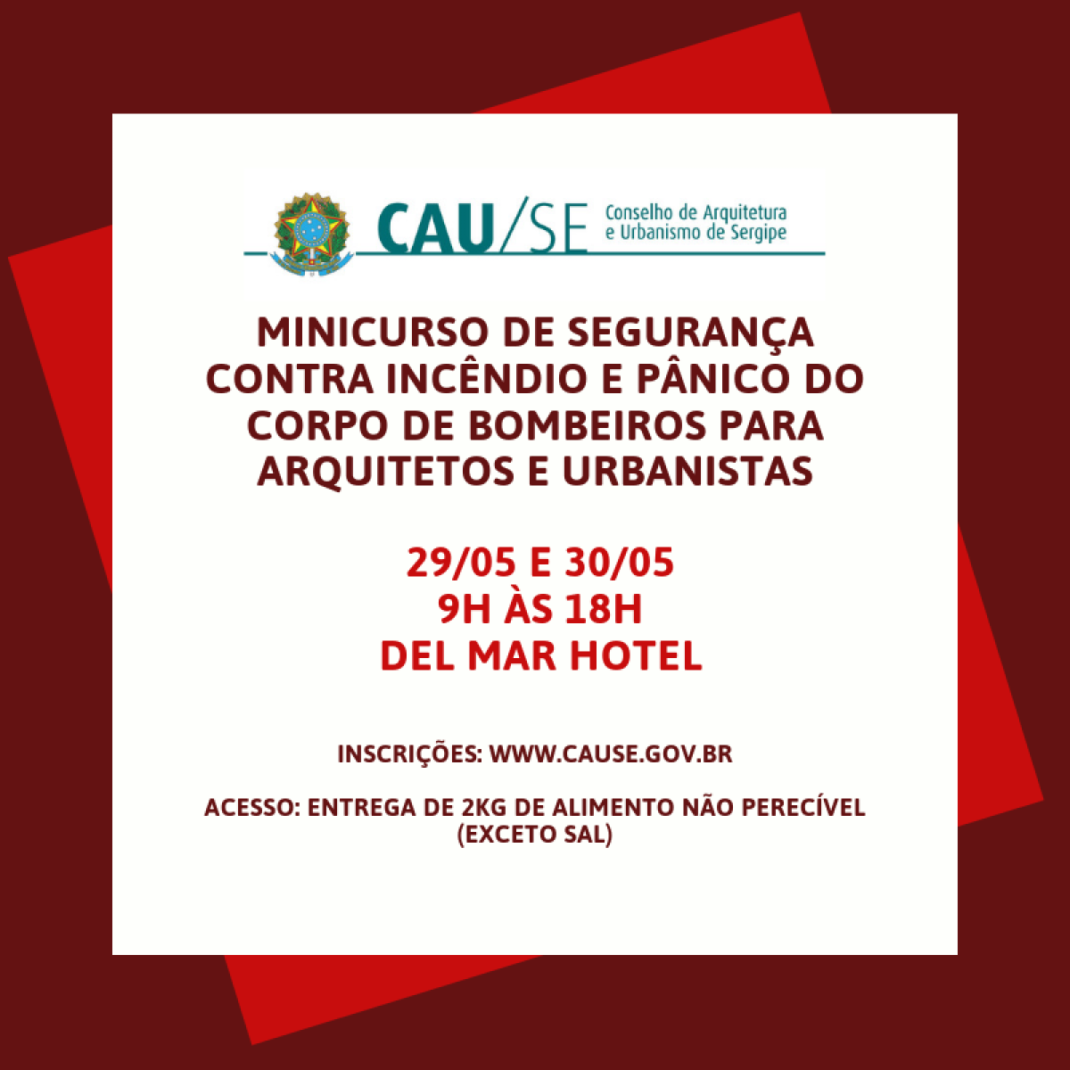 Minicurso de Segurança contra Incêndio para Arquitetos em Aracaju (Imagem: Divulgação)